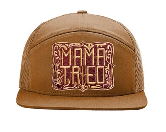 Mama Tried Embroidered Trucker Hat – Unisex Five Panel Snapback