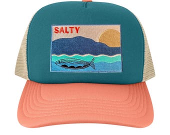 Womens Trucker Hat-Salty- Salty Sardine Patch Hat