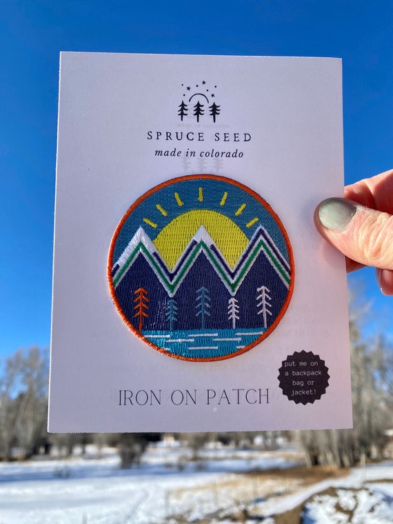 PatchClub Mountain and River Adventure Outdoor Patch - Colorful Embroidered Cool  Iron On/Sew On Patches