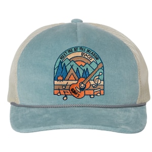 BMFS Renewal Trucker Hat-  Billy Strings Fan Art Corduroy Hat- Embroidered Festival Show Patch-Meet Me at the Meadow
