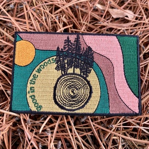 Patch- Embroidered Good in the Woods Iron on Patch