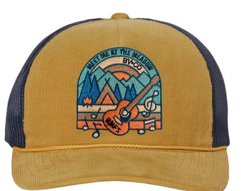 Cappello da camionista in velluto a coste BMFS – Fan art di Billy Strings ricamato