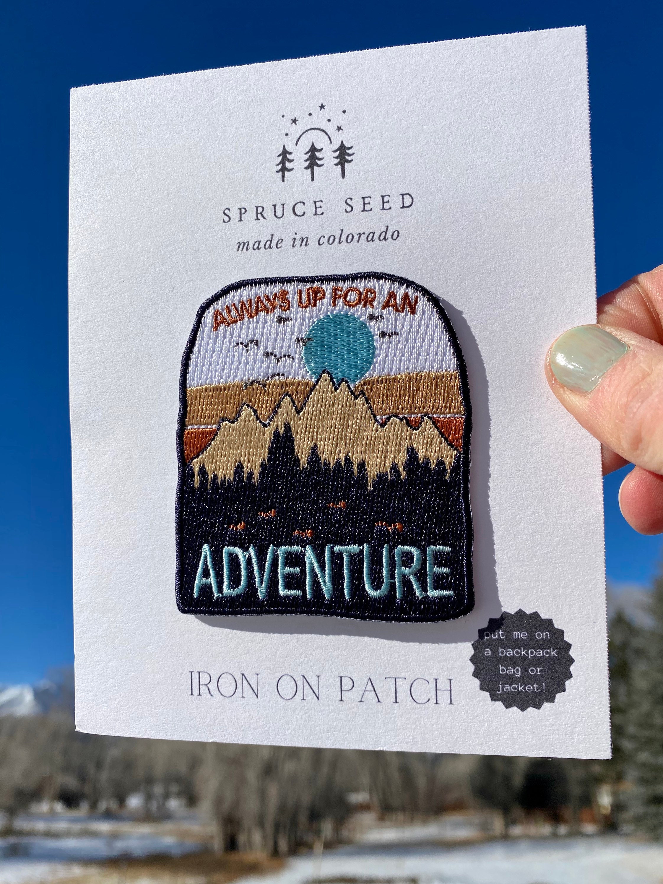 Adventure Embroidered Patch: Iron On/sew on Mountain Design - Etsy