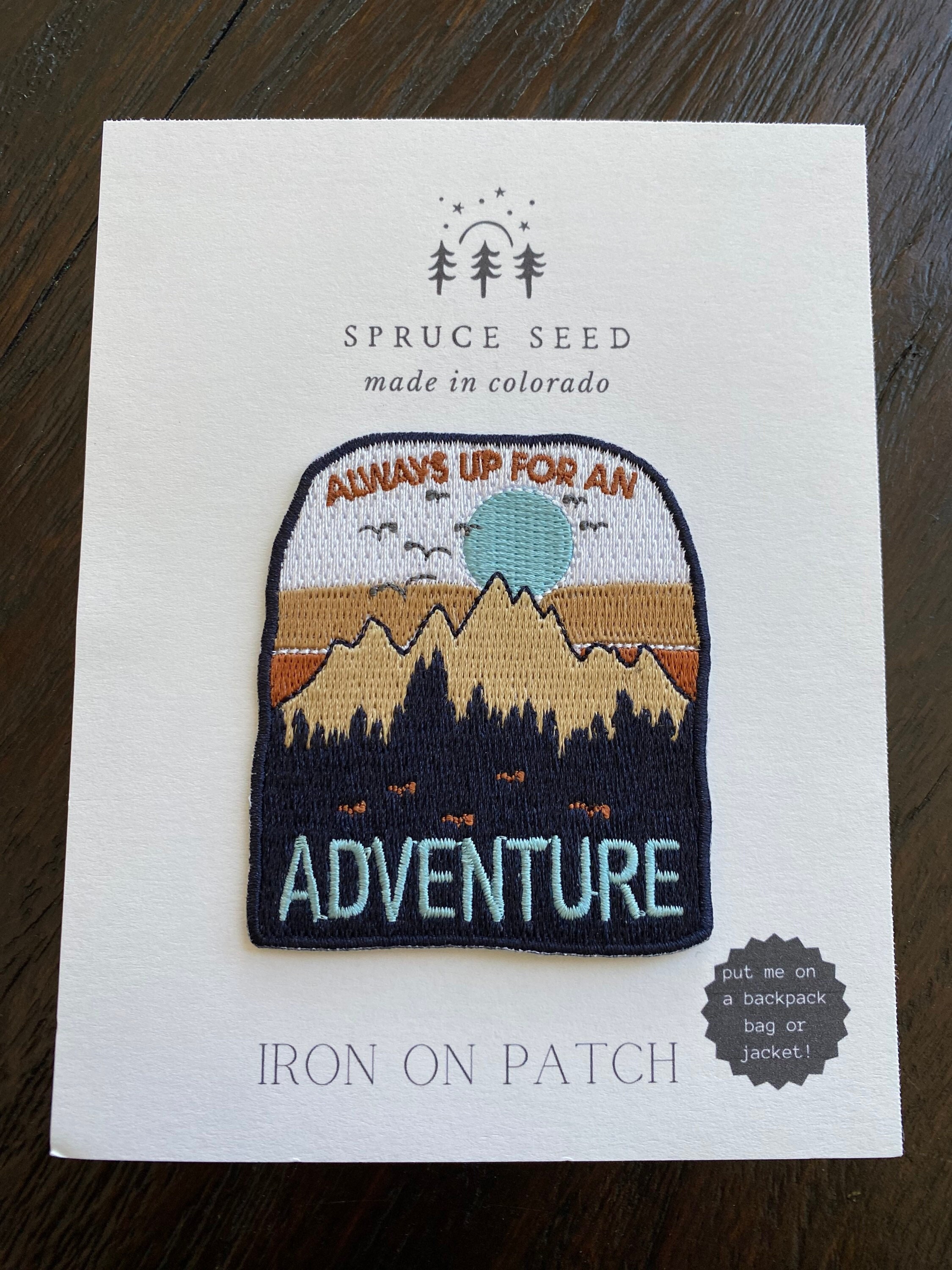 Adventure Embroidered Patch: Iron On/sew on Mountain Design - Etsy