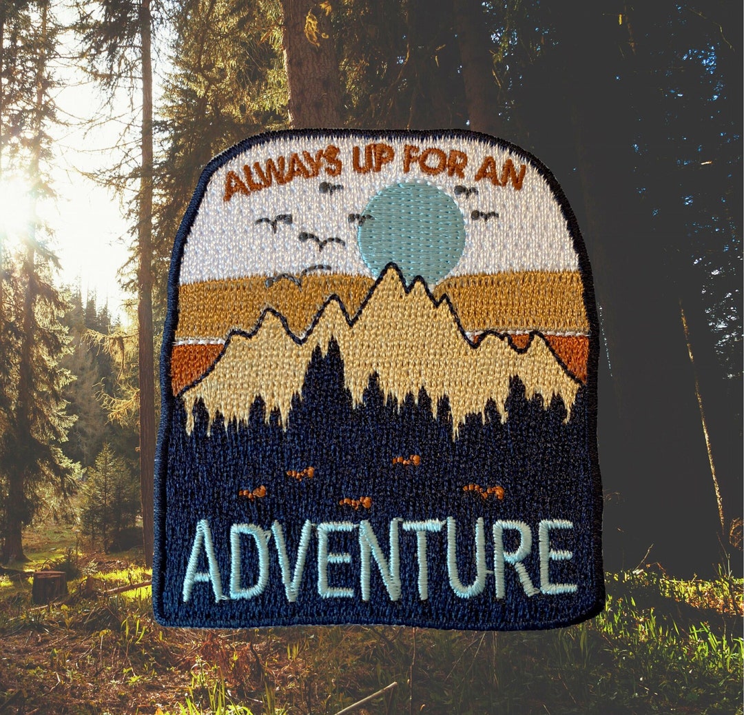 Adventure Embroidered Patch: Iron On/sew on Mountain Design - Etsy