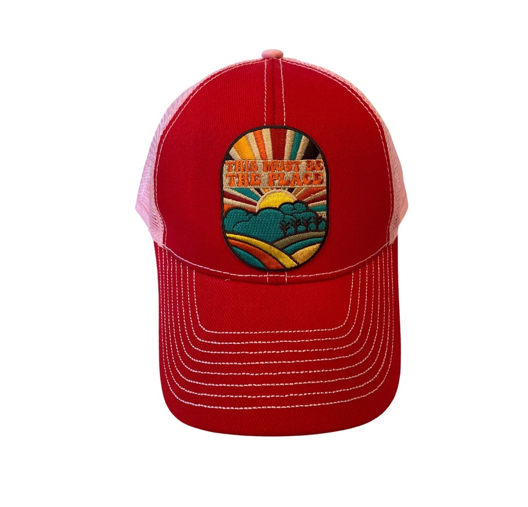 Women's Trucker Hat Low Profile Red Pink Baseball Hat Etsy