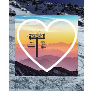 Chairlift Vinyl Sticker- Ski Sticker- Waterproof Snowboard Decal