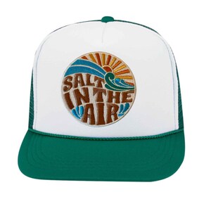 Salt in the Air Patch Kids Trucker Hat- Youth Trucker Hat Embroidered Patch- Beach Ocean Youth Trucker Hat