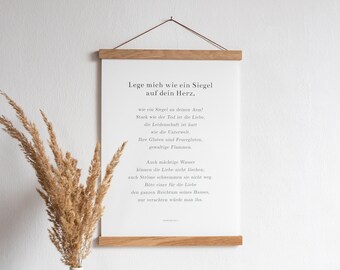 Poster "Lay me like a seal on your heart" - Song of Songs 8 ǀ Wedding, Bible verse ǀ Poster, Poster ǀ Wedding, Interior