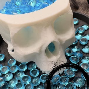 Blue Transparent: Resin Flatback Half Dome Filler, 2oz Wt.