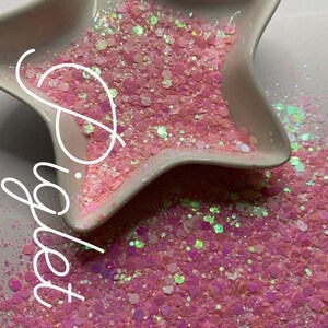 Piglet Chunky Glitter Mix: Pink Purple Color Shifting Resin Crafting