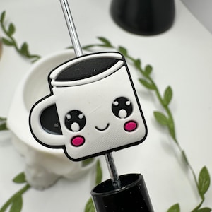 Cute Mug focal bead, silicone bead, silicone bead for pens, crafting beads, supplies focal, silicone supply bead 22.5mm