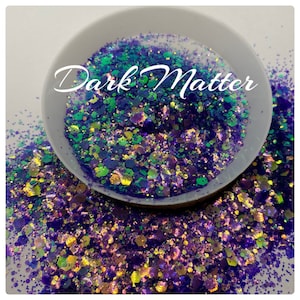 Dark Matter: Chameleon color shifting chunky glitter mix color shifting glitter, custom mix, resin glitter, crafting