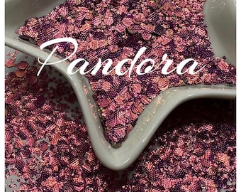 Pandora Textured Chunky Glitter: Metallic Embossed Polyester, Solvent Resistant