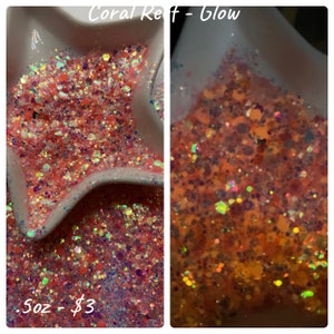 Coral Reef Glow Chunky Glitter Mix: Resin & Craft Supplies (15g)