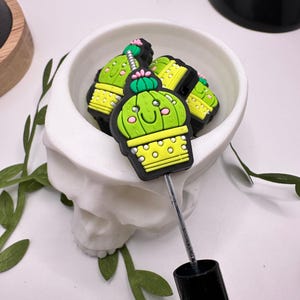 Chunky Cactus focal bead, silicone bead, silicone bead for pens, crafting beads, supplies focal, silicone supply bead 29.5mm