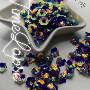Time-lapse holographic flower sequins, floral sequins, resin fillers, crafting supplies, resin sequins, flower nail accessories 1oz