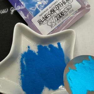 Bluesbrothers 2000 Glow Mica powder pack, Mica for additives in crafting, Blue Glow 10g total wt.