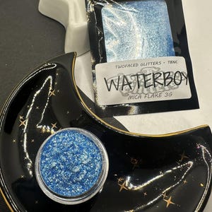 Waterboy Mica Flake, Mica Flake for additives in crafting, Blue shimmer flake 3g wt.