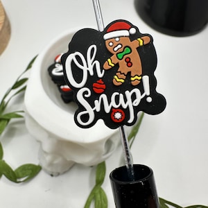 Oh Snap Gingerbread focal bead, silicone bead, silicone bead for pens, crafting beads, supplies focal, silicone supply bead 27.8mm