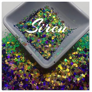 Siren: Chameleon color shifting chunky glitter mix color shifting glitter, custom mix, resin glitter, crafting