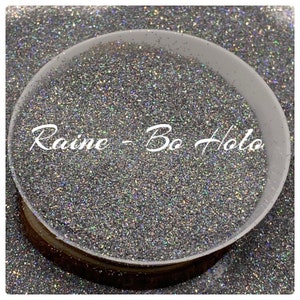 Raine-Bo Holo Fine Glitter: Holographic Silver Polyester Resin Glitter