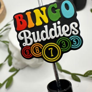 Bingo Buddies focal bead, silicone bead, silicone bead for pens, crafting beads, supplies, focal, silicone supply bead 26mm