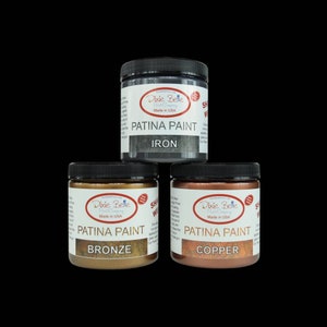 Patina Paint Collection | Dixie Belle Paint | Bronze, Iron or Copper, Blue Spray, Green Spray, Yellow Spray, Patina Guard, Prime Start