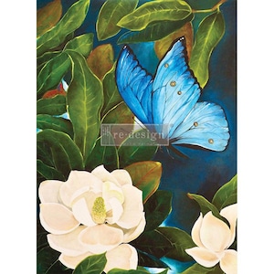 Decoupage Mulberry Rice Paper - Sapphire Angel - Redesign with Prima A1  23.4″ X 33.1″