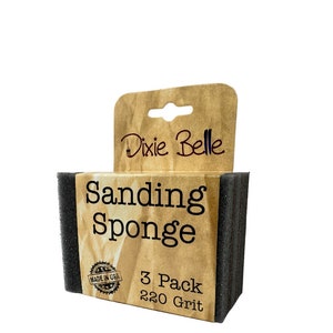 Sanding Sponge | 220 Grit | Dixie Belle Paint Company | 1 or 3 Pack
