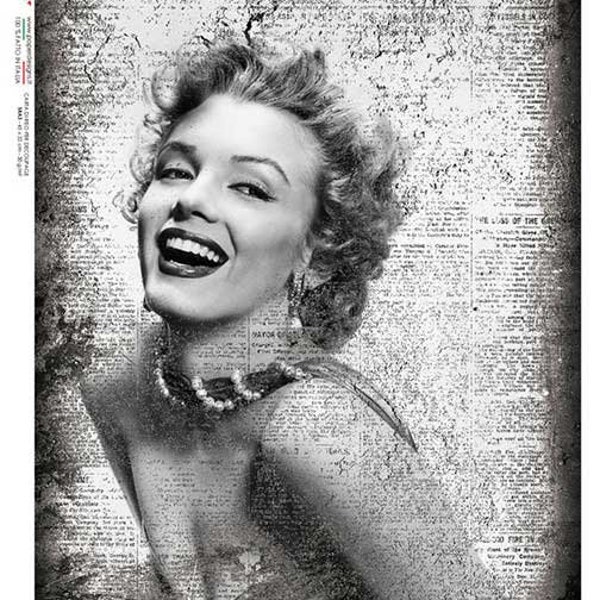 Decoupage Rice Paper | Marilyn Monroe | PD OLD PHOTOS 0108 | Paper Designs | Printed in Italy | A3