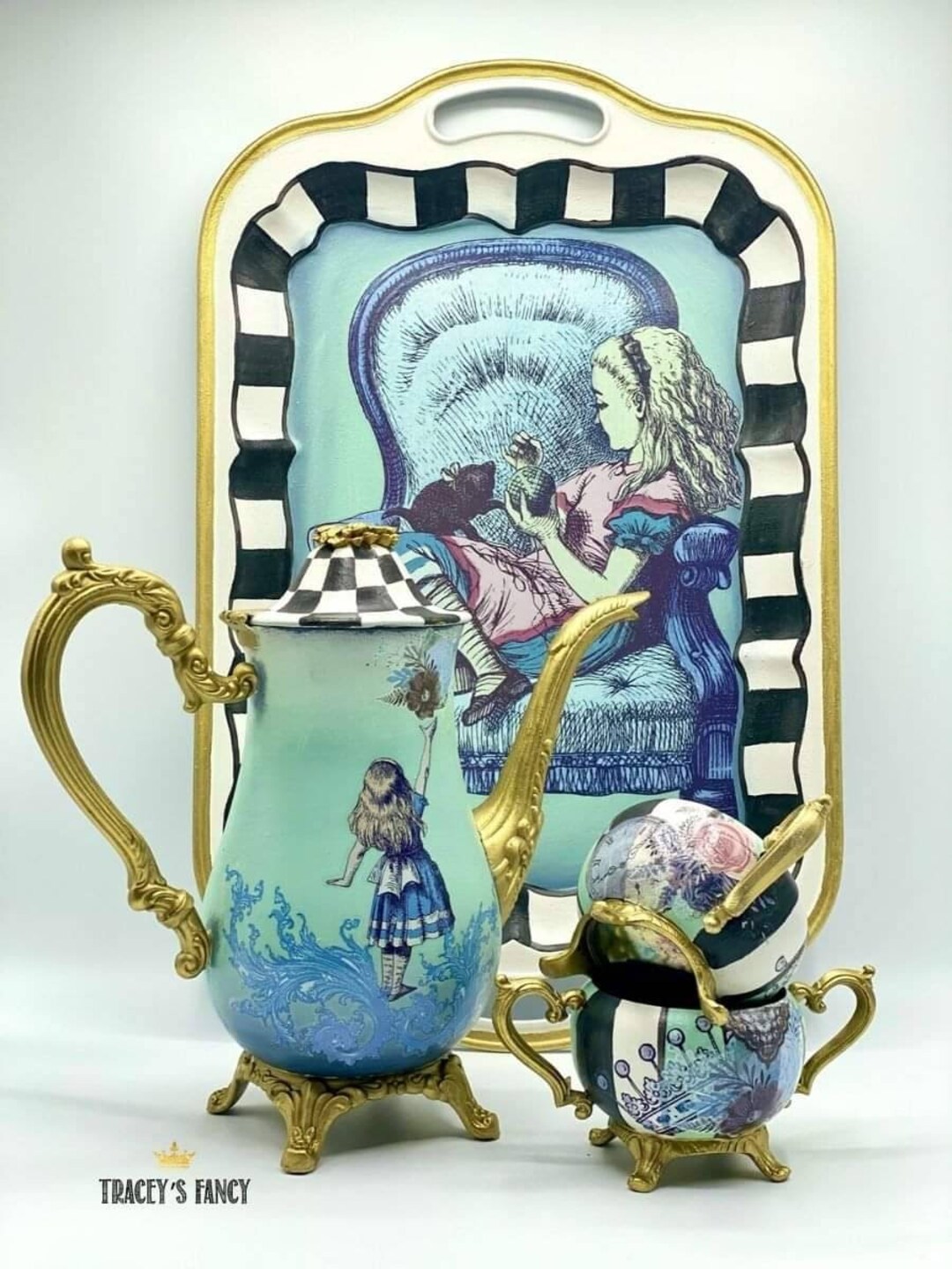 Furniture Transfer Alice in Wonderland Rub on Furniture Transfers Dixie