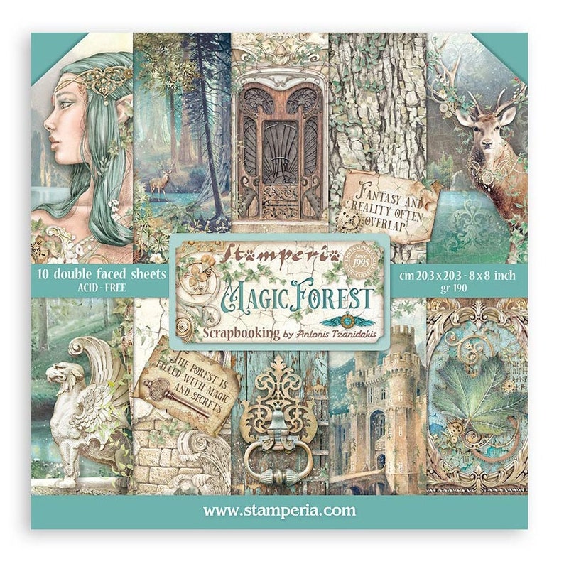 Scrapbook Paper Pack | Magic Forest Scrapbooking Paper Pack | Stamperia ...