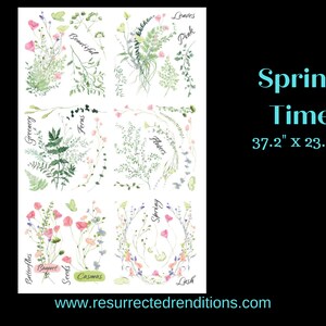 Furniture Transfers | Rub on Transfer | Spring Time | Hokus Pokus | Image Transfer