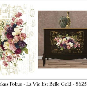 Furniture Transfers | Rub on Transfer | La Vie est Belle Gold | Hokus Pokus | Decor Transfer | Image Transfer