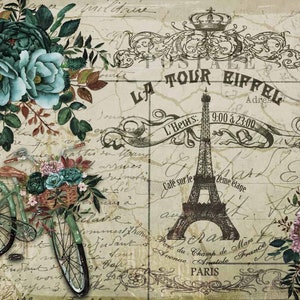 Decoupage Paper | Rice Paper | Decoupage Queen | La Tour Eiffel | DQRP_0109 | A1