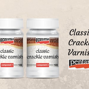 Classic Crackle Varnish Set  | 2 Step | Pentart | 230 ml, 100ml