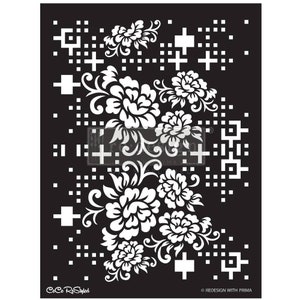 Reusable Stencil | Floral Matrix | ReDesign Stencil - CeCe Restyled