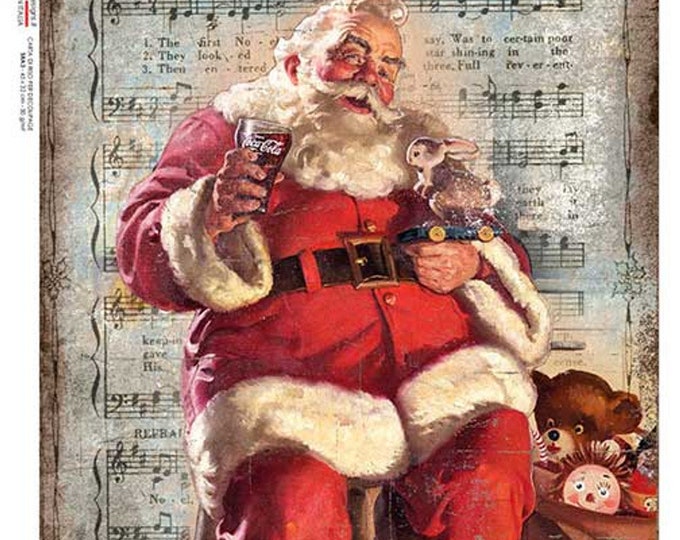 Decoupage Rice Paper | A Break for Santa | Coca Cola | Paper Designs ...