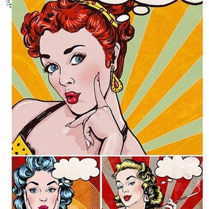 Paper Designs - Decoupage Paper - Comics - DIY - Crafts - PD Comics 0006 - A4 or A3