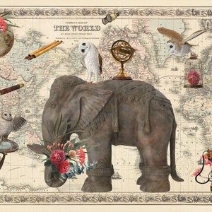 Decoupage - Around the World | Decor Weaves | Hokus Pokus  |  33.6"x23.2"