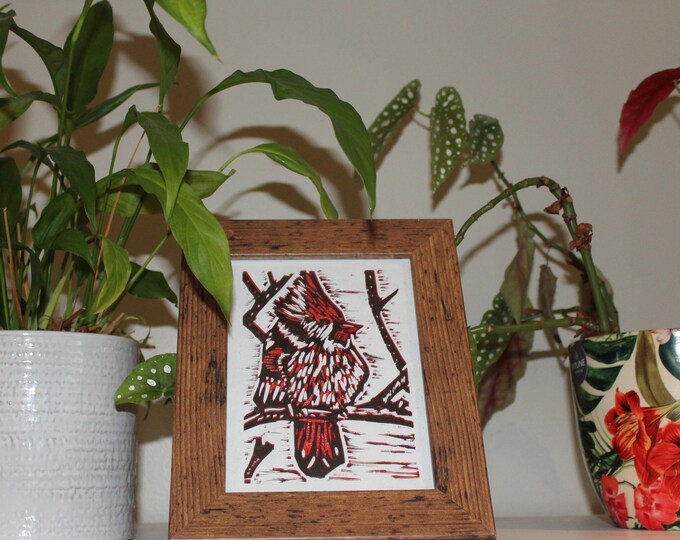 A5 Red Bird Print (no frame)