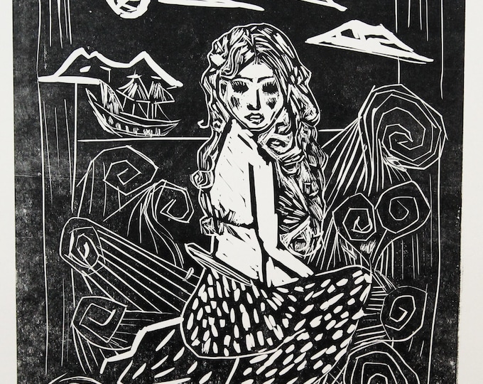 The Mermaid A4 Print (no frame)