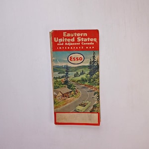 Esso Road Map - Oost-Verenigde Staten 1955-56