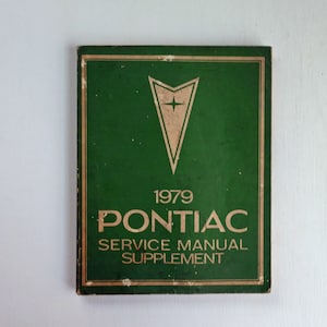 1979 Pontiac Service Manual Supplement