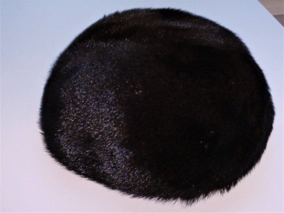 Vintage Dark Brown Mink Fur Cap - image 3