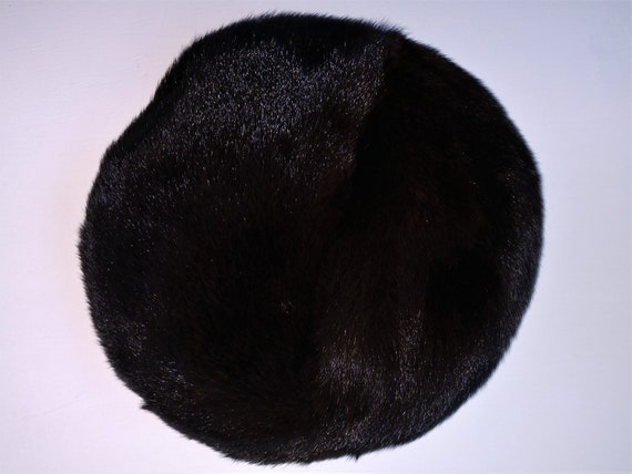 Vintage Dark Brown Mink Fur Cap - image 1