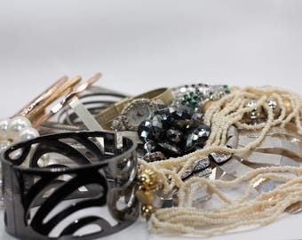 1 LB Mystery Jewelry Lot: Vintage & Modern Crafting Pieces