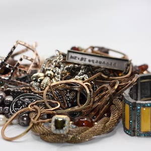 1 LB Mystery Jewelry Lot: Vintage & Modern Crafting Pieces