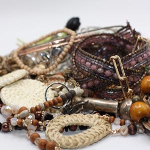 1 LB Mystery Jewelry Lot: Vintage & Modern Crafting Pieces